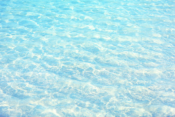Clear ocean water, in resort
