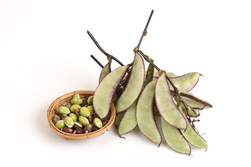 lablab bean or Dolichos bean (Dolichos lablab Linn.).