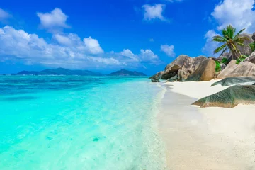 Fototapete Anse Source D'Agent, Insel La Digue, Seychellen Tropical Paradise - Anse Source d'Argent - Beach on island La Digue in Seychelles