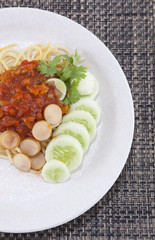 Pasta with tomato sauce