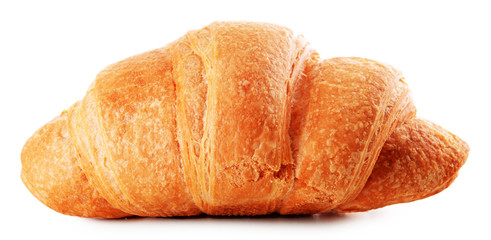 Delicious croissant isolated on white