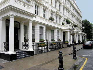 Typical upper class London Victorian townhouses