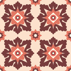 Naklejka premium Seamless colourful ornament tiles