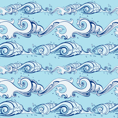 Sea waves. Seamless background