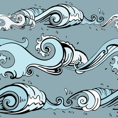 Sea waves. Seamless background
