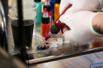 Work place of tattoo master