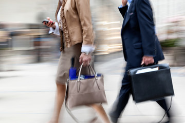 Fototapeta premium group of business people in the street