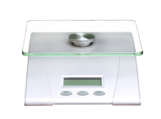 food scale electronic and digital isolated on white background