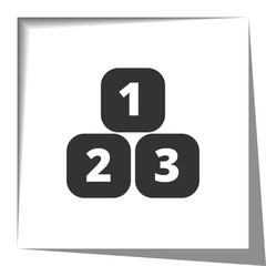 123 blocks paper cut out