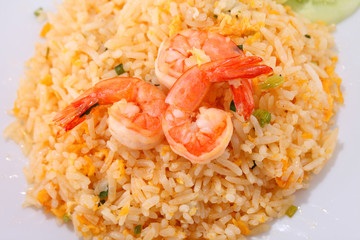 Fried rice thai food,Shrimp fried rice.