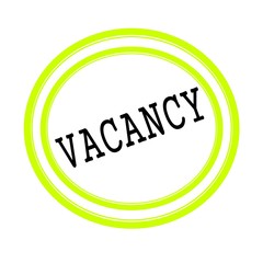VACANCY black stamp text on white