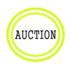 AUCTION black stamp text on white