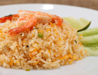 Fried rice thai food,Shrimp fried rice.