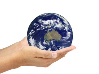 Saving the World. Elements of this image furnished by NASA