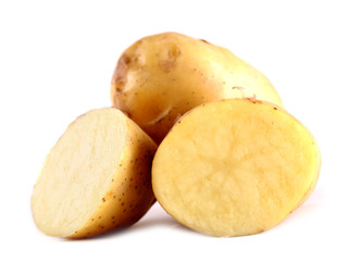 Naklejka na ściany i meble potato isolated on white background