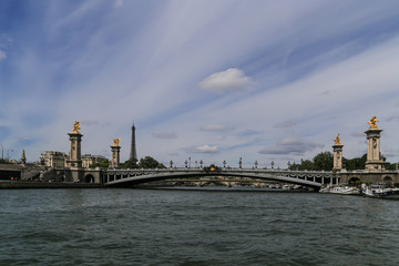 the landscape in seine river,paris