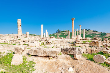 Columns of Pella in northwestern Jordan.