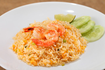 Fried rice thai food,Shrimp fried rice.