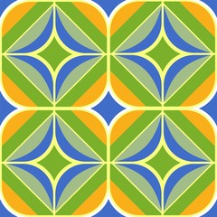 Knallbunte Kachel aus den 70er Jahren quietschbunte Kachel DDR DE 