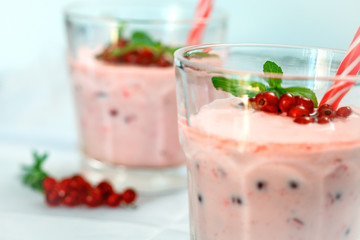 Healthy Smoothie with currant and mint