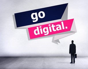 Go Digital Modern Latest Technology Upgrade Concept