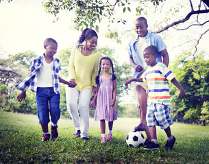 African Family Happiness Holiday Vacation Activity Concept