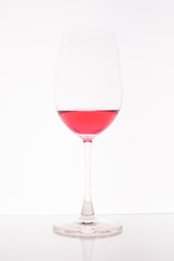 Glass on white background