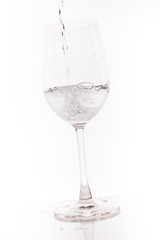 Glass Wine on white background