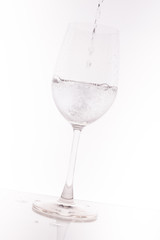 Glass Wine on white background