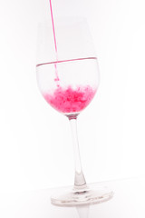 Glass Wine on white background
