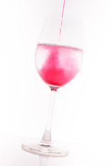 Glass Wine on white background