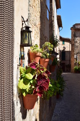 Decoration on street wall in Valldemossa on Mallorca