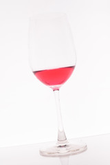 Glass on white background