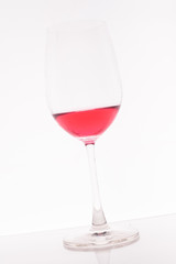Glass on white background