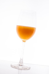 Glass on white background