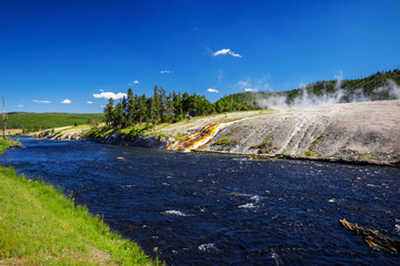 West Thumb in Yellowstone National Park , USA