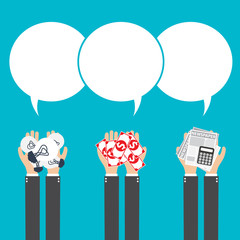 Business concept, idea to success, vector