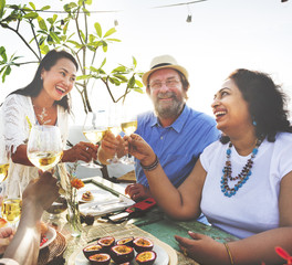 Diverse People Hanging Out Drinking Concept