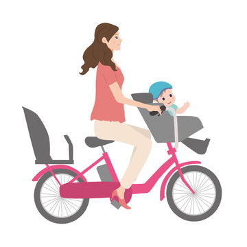 自転車　イラスト　赤ちゃん