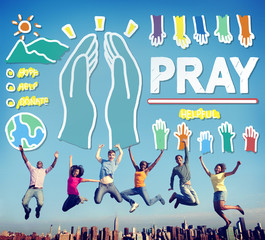 Pray Praying Hope Help Spirituality Religion Concept