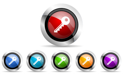 key vector icons set