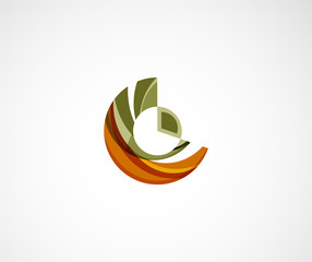 Statistics company logo design. Vector illustration. 