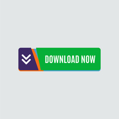 Colorful download web button. Modern flat design.