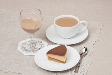 Chocolate And Toffee Cheese Cake. Irish Cream Or Coffee Liquor.