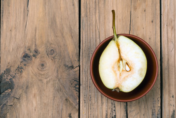 pear in bowl