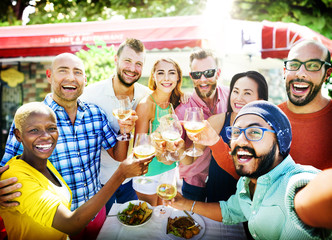 Fototapeta na wymiar Diverse People Luncheon Outdoors Food Concept