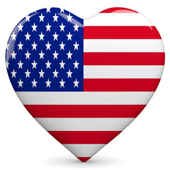 3d USA Herz