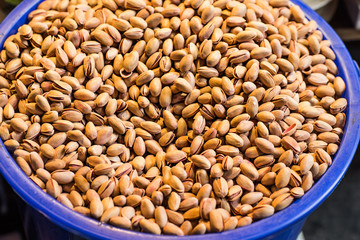 basket with pistachios