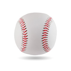 Isolated baseball on a white background