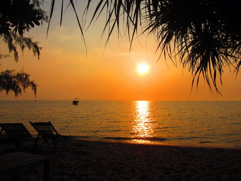 Coucher de soleil cambodgien